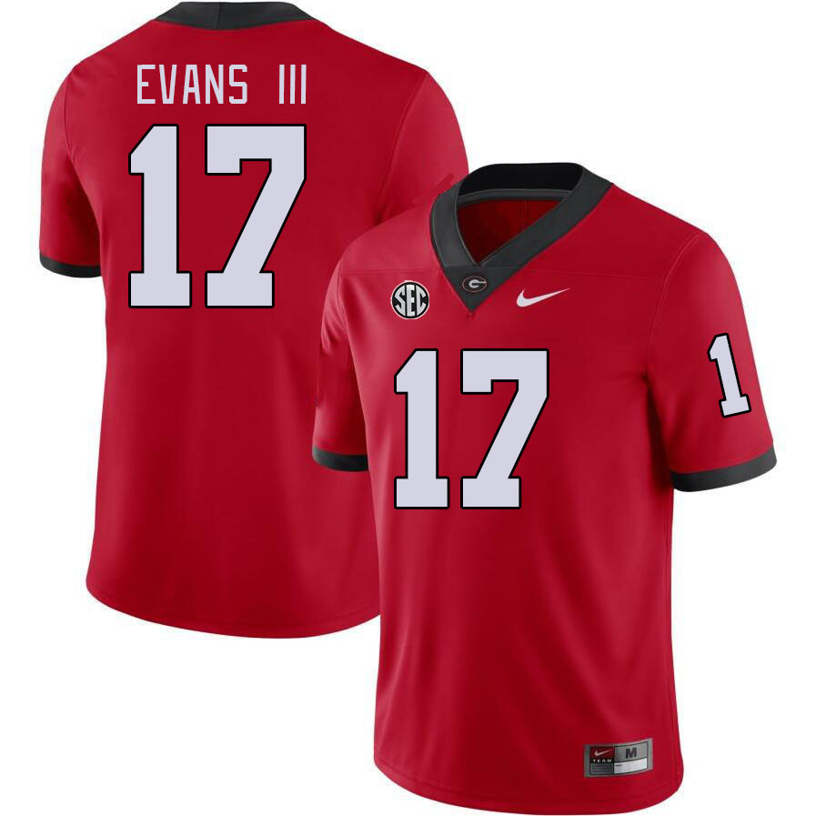 #17 Anthony Evans III Georgia Bulldogs Jerseys Football Stitched-Red